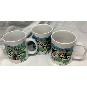Sherwood Brands 2004 collectible cow mugs set of 3 10 oz